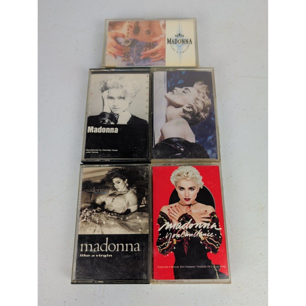 Madonna Cassette Tape Lot of 5 Like A Virgin True Blue You Can Dance prayer